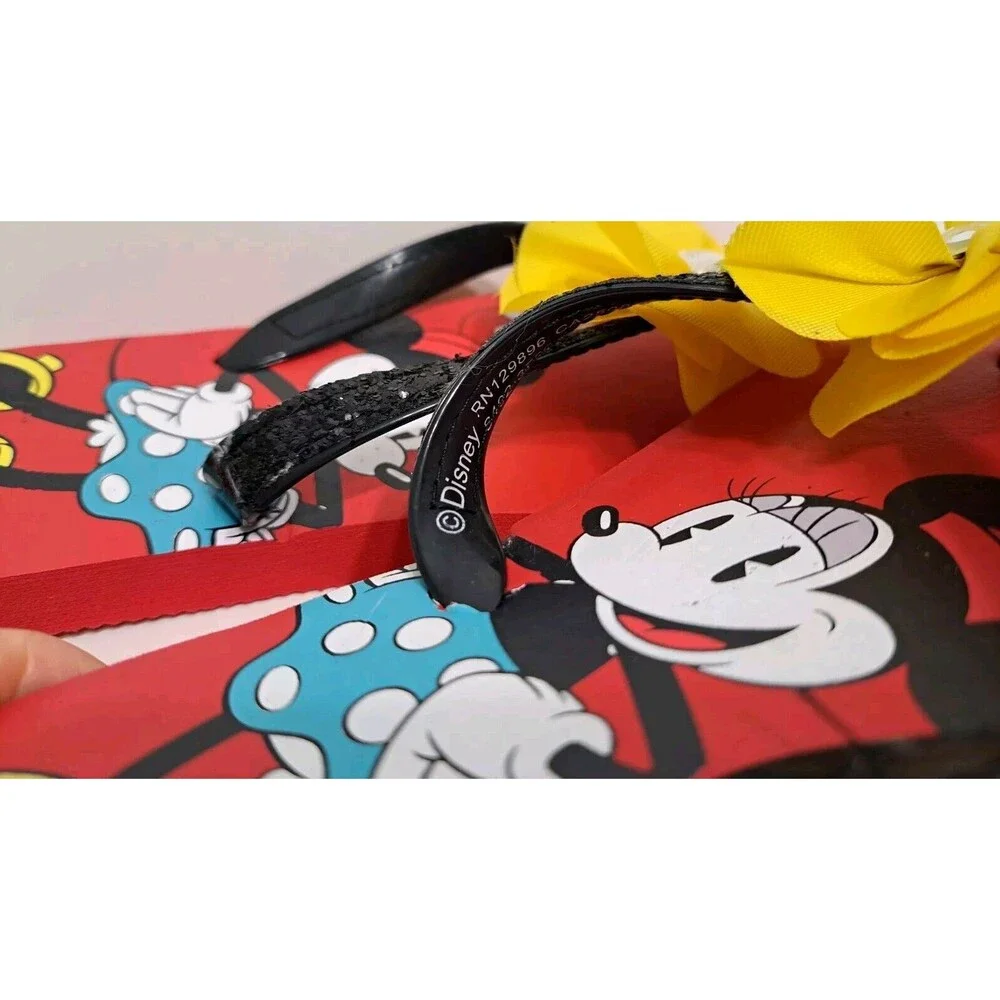 Disney Kids Size 2/3 Minnie Mouse Daisy Duck Flip Flops Sandals Hawaiian Flower